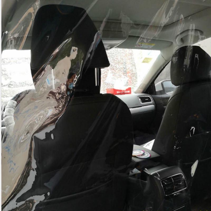 Car Film Curtain Isolation Screen Droplets Proof PVC Protection Transparent Film For Ubers Taxi Driver Passenger Car Interior