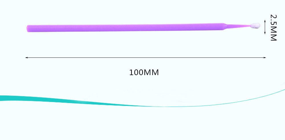 100Pcs L/M/S Durable Micro Individual Eyelash Grafting Extension Kit Lash Cleaning Removing Stick Makeup Cotton Swab with Box