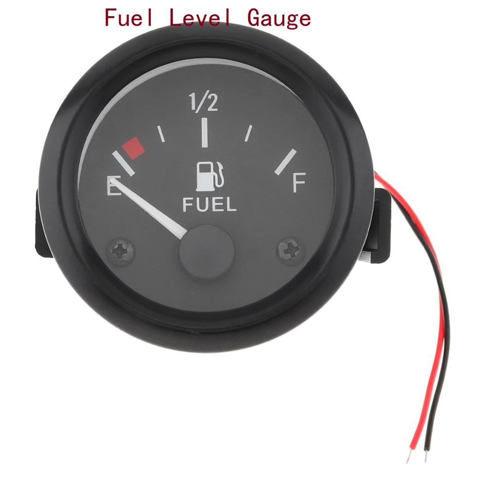 Bilmätare 2 " 52mm 12v universal bilvattentemperaturmätare gauge voltmeter ammeter oljetryck bränslenivå fordonsmätare: Bränslenivåmätare
