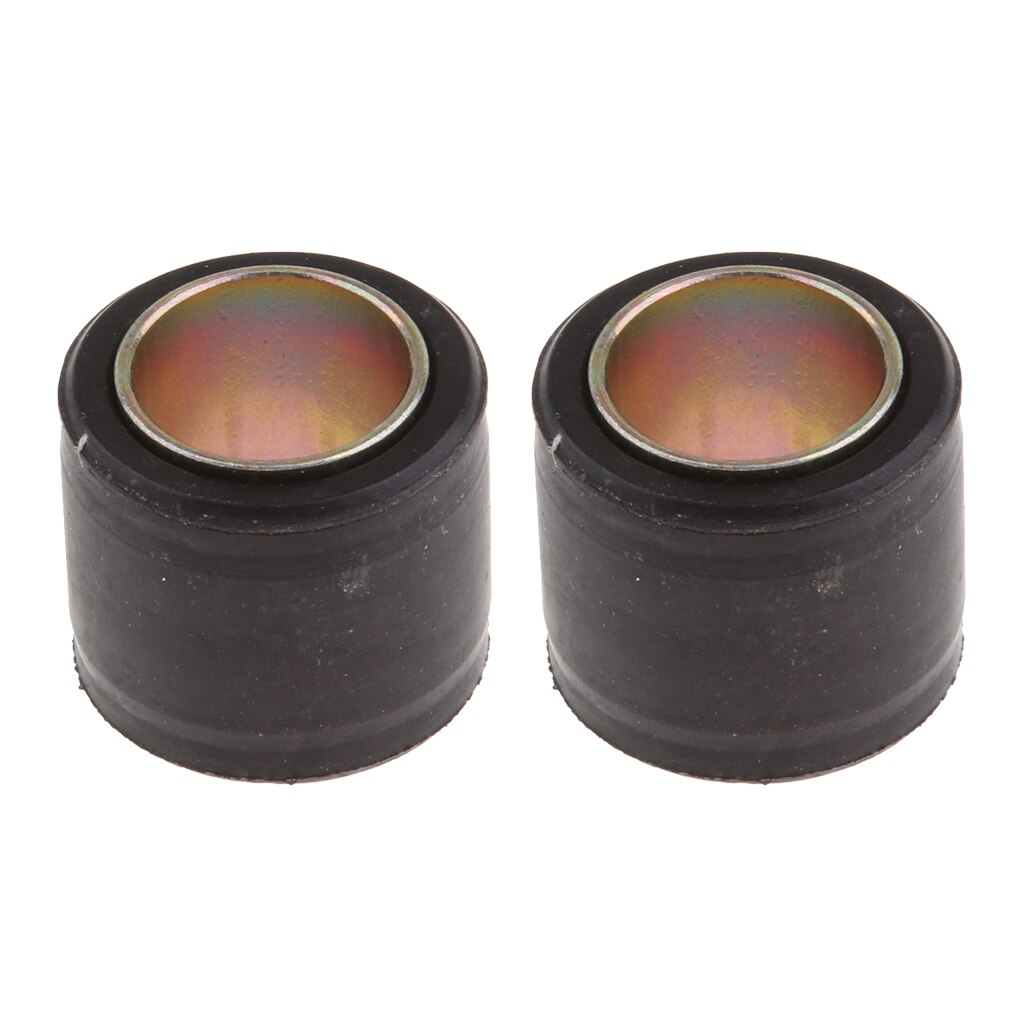 2 stk 14mm bakfjæring støtdemper foringer, gummi og metall, sort