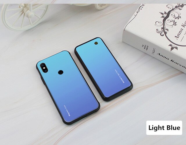 Wireless Magnetische Batterie Ladegerät Fällen Für Xiaomi Mi MIX 2S Batterie Fall Gehärtetes Glas Power Fall Für Mi MIX 3 lade Abdeckung: Blue For MIX 3