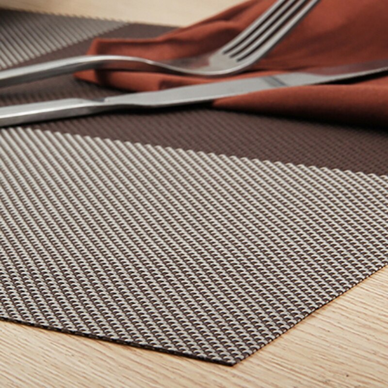 6 st europastil placemat vattentät dekorationsmatta värmebeständig matta maträtter coaster porslin matta för bord svart
