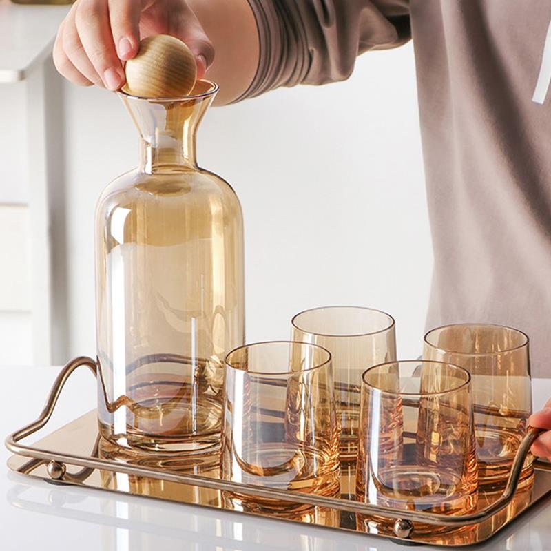 Water Carafe Large Capacity Glass Water Pitcher Juice Pitcher With Lid For Kitchen Accessories For Home Drinkware