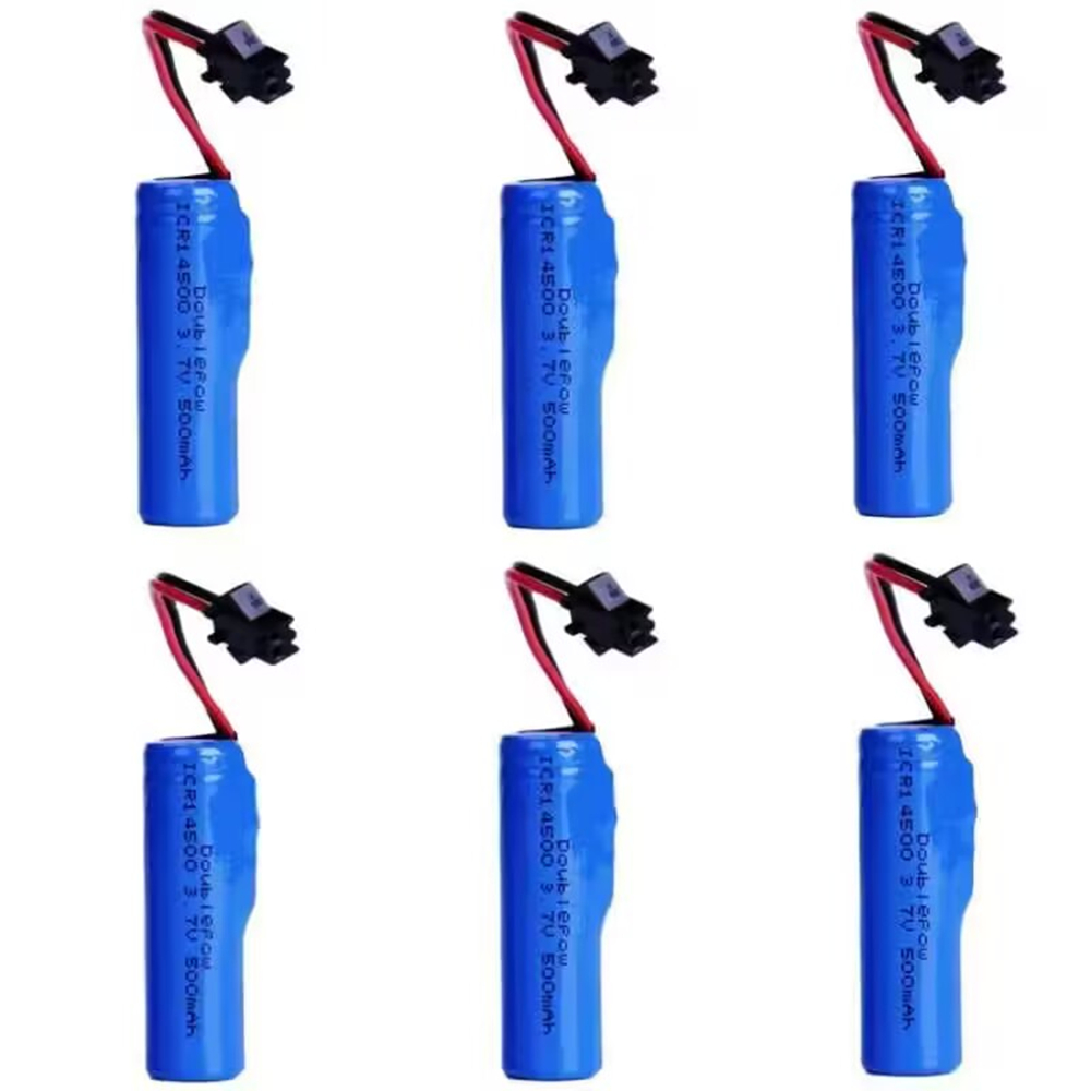 14500 AA rechargeable battery 3.7V 500mAh rechargeable lithium battery with intelligent protection board: Beige