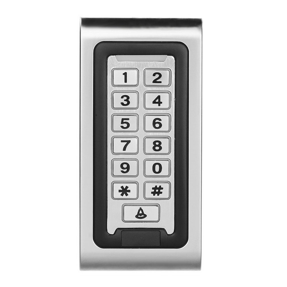 LUCKING DOOR Waterproof Metal Rfid Access Control Keypad With 8000 Users+10 Key Fobs For RFID Door Access Control System: AC