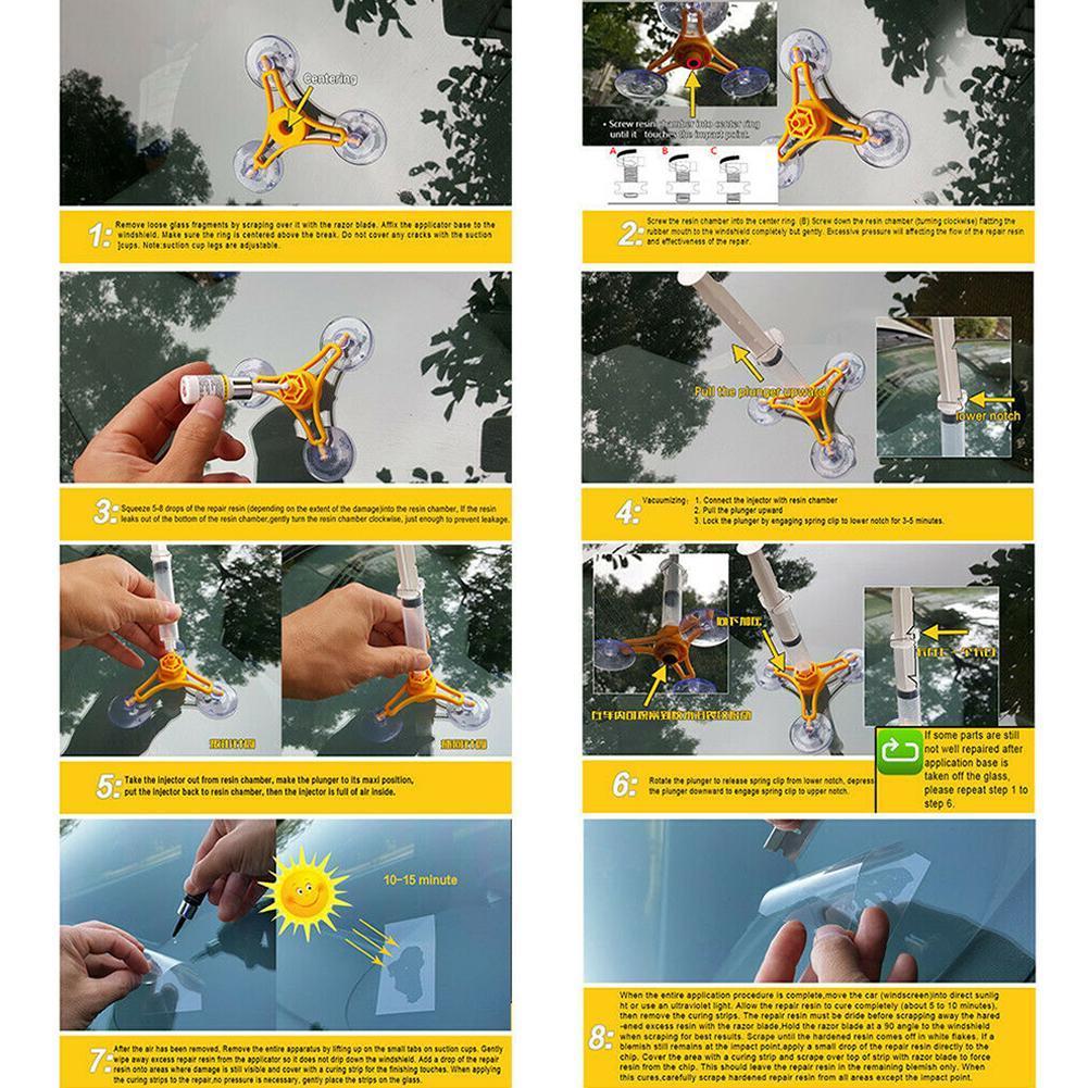 Professionelle Universele Fahrzeug Windschutz Wiprofndschutz Reparatur Werkzeug Glas Riss Reparatur Kit Schnell Fix Auto Glas Kit