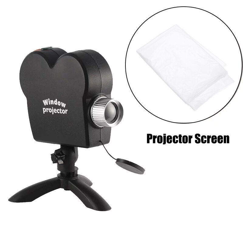 Ekran projektora film składany wyświetlacz okno tkaniny boże narodzenie Halloween projektor laserowy 12 projektor filmowy ekran projektora
