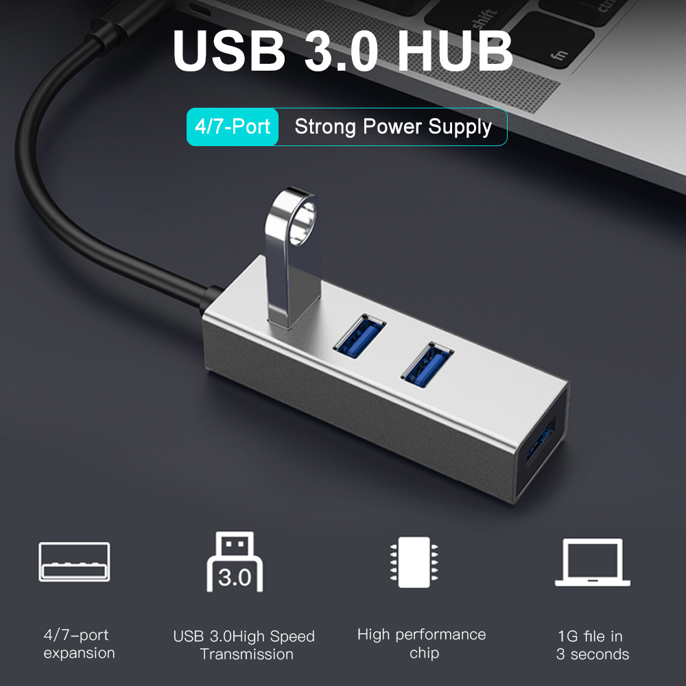 Hub Usb 3.0 à 5 ports avec extension de port multi usb haute vitesse pour PC  Windows