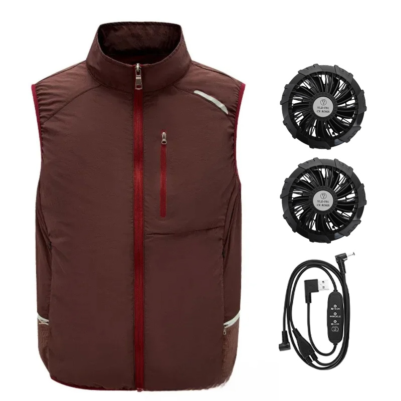 De nieuwste zomerkleding met airconditioning voor mannen en vrouwen, geschikt voor buitenactiviteiten, zoals fietsen, vissen, enz., inclusief koel- en ventilatorkleding.: Xxxl / Blauw