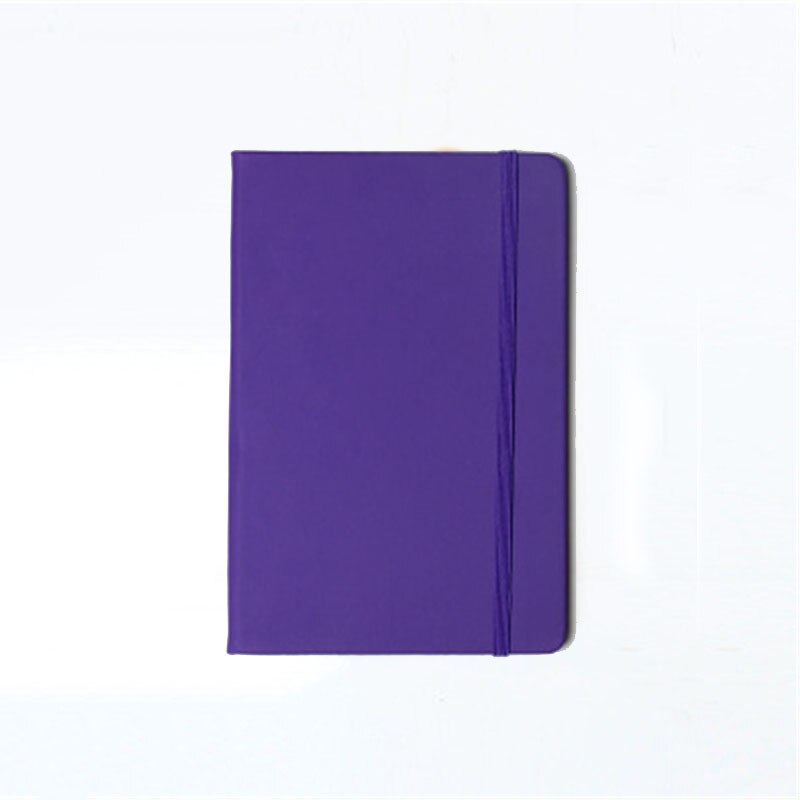 A6 size Notebook PU Leather Cover Diary Planner Paper Note Book Category Pages Stationery Notepad Note Pad Lined: purple