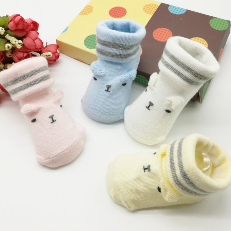 Baby Winter Autumn Socks Newborn Toddler Boys Girls Anti Slip Socks Baby Sock Shoes Infant Cartoon Warm Socks 0-6 Month