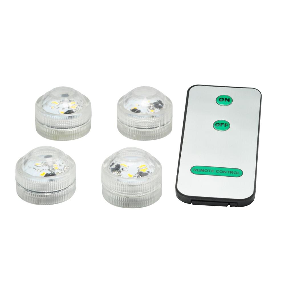 3CM RGB Mini Submersible LED Light with Remote Controller CR2032 Battery Operated Waterproof Party Light for wedding decoration