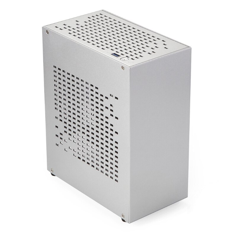Small Form Factor Mini-ITX Case Aluminum Desktop Chassis with PCI 3.0 Riser Cable B07 HTPC Case USB3.0 ITX Enclosure