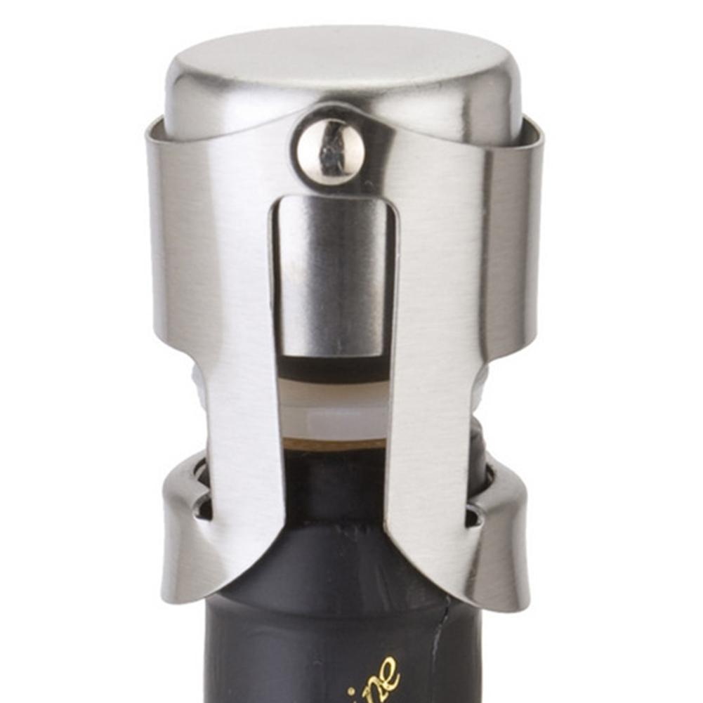 Bärbar champagnepropp i rostfritt stål kork mousserande vin flaska plugg förslutare push-typ uppblåsbar champagne plug cap