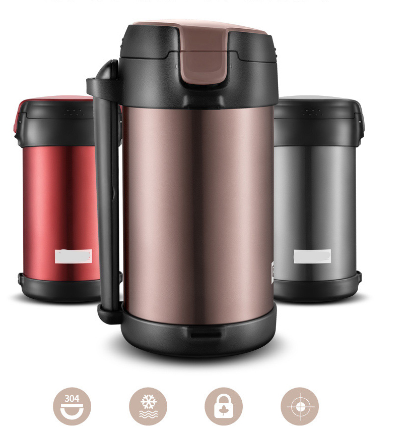 Large Capacity Insulated Lunch Box 3 Layer Student Adult Bento Box Stainless Steel Vacuum Insulation Barrel 12 Hours for Winter