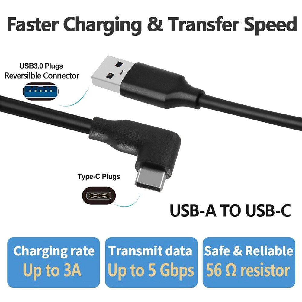 5/3M Pour Oculus Quest 2 Lien Câble De Remplissage Rapide D'USB 3.0 USB-C Câble Ligne de Données De Type C Données Charge Rapide Steam VR Accessoires