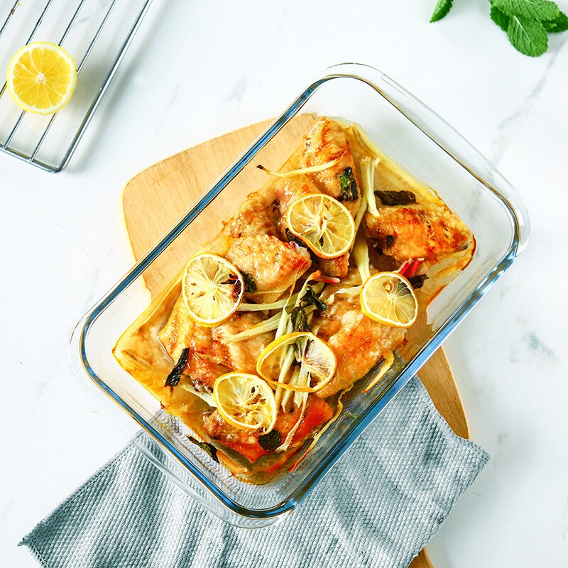 Dish Household Steamed Fish Plate Dinner Northern European Style Western Food Tray Rectangular Tableware