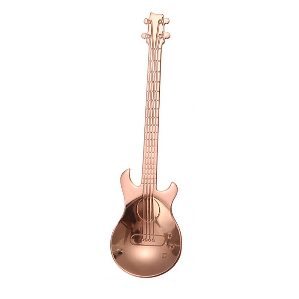 Cuchara de café de acero inoxidable 12cm Multicolor fácil para limpiar la guitarra cucharas Arco Iris café cuchara cubiertos bebiendo herramientas F123: 6