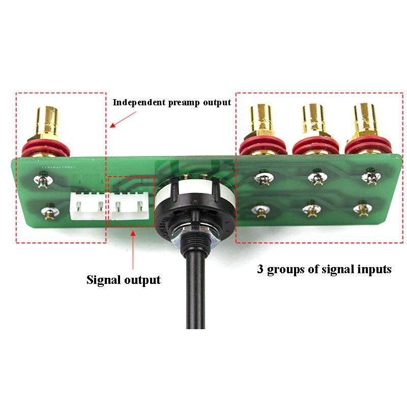 Lusya 2 channel 3-speed audio source input selector switch LORLIN-UK copper-plated silver switched source for audio DIY A10-009