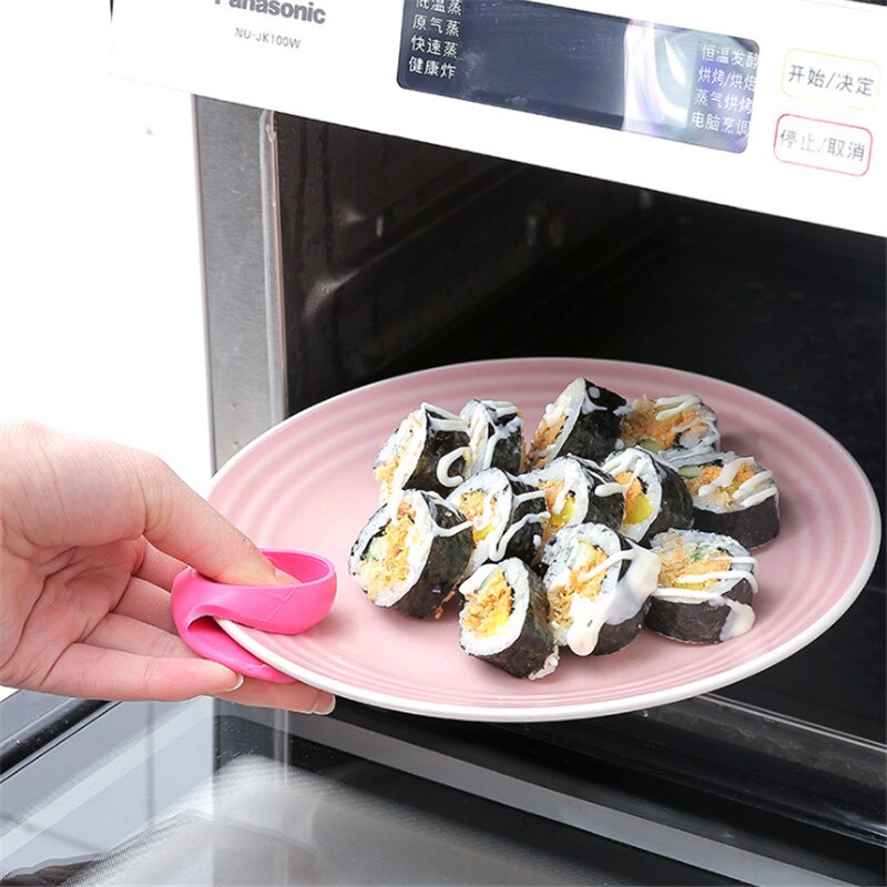 Pinzas de silicona para el dedo, utensilios de cocina antideslizantes con aislamiento para microondas, utensilio de cocina, accesorios para el hogar y la cocina, 1 ud.