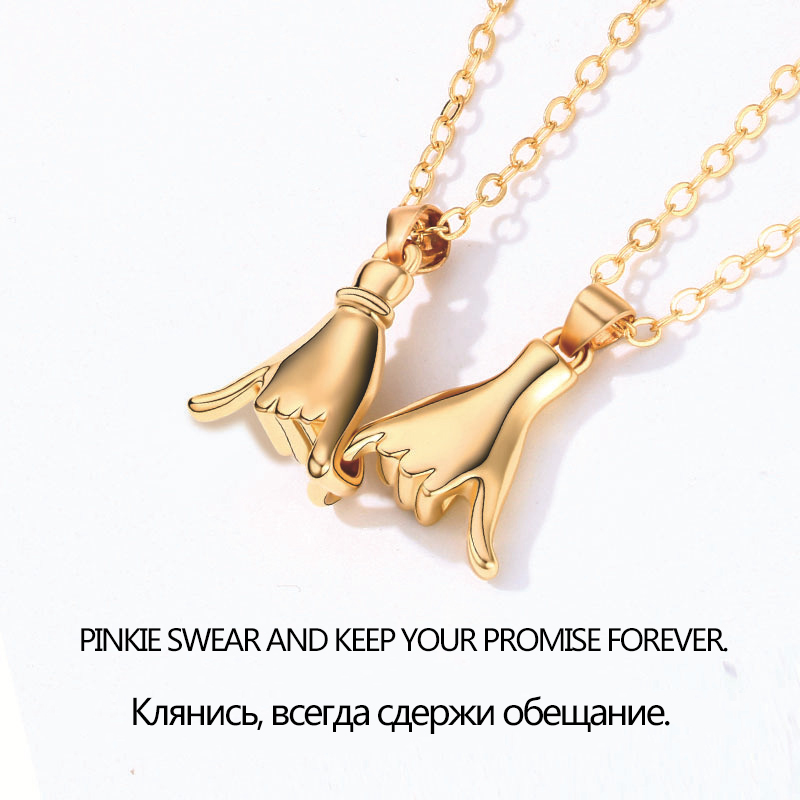 Charm Paar Ketting Voor Lover Pinky Swear Promise Hanger Collier Trouwdag Sieraden