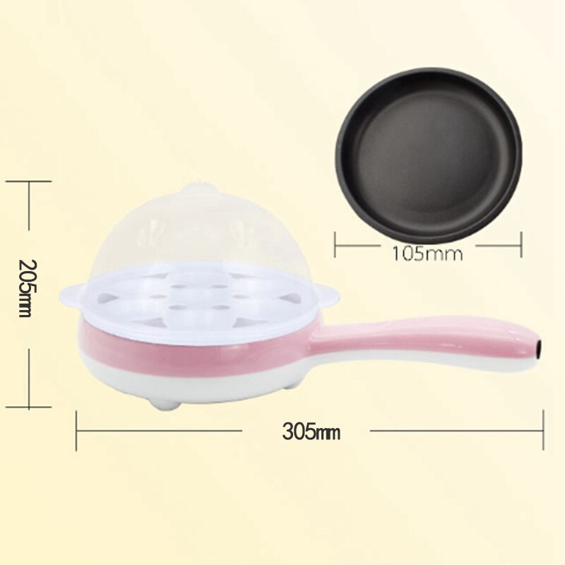 300 W Multifunctionele Mini Koekenpan Elektrische Koekenpan Anti-aanbak Koekenpannen Gebakken Biefstuk Pannenkoek Eierpan met Houten Spatel EU Plug 220V voor Thuis en Keuken