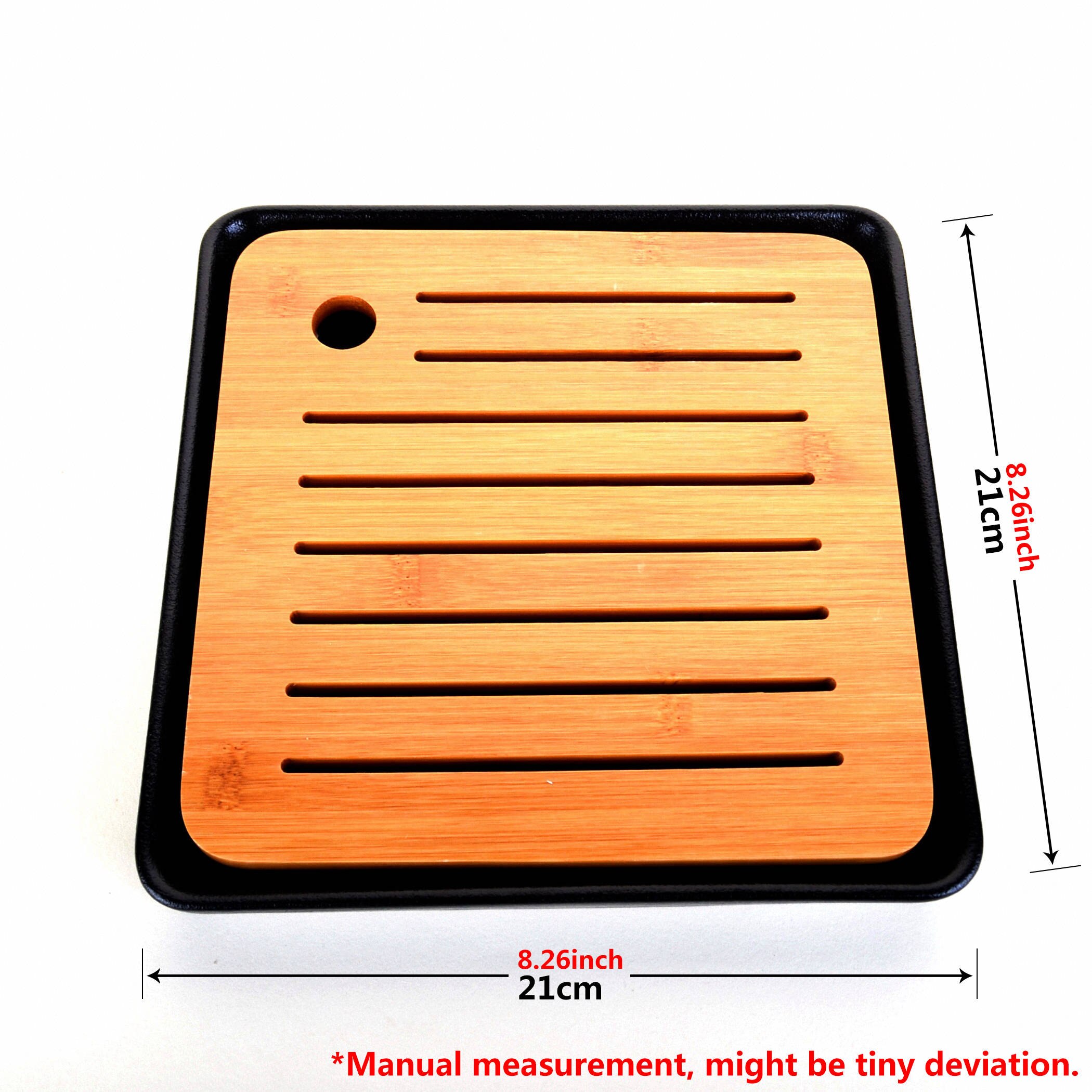 Thee Lade Bamboe Dienblad Houten Serveren Platters Water Opslag Functie Chinese Gongfu Voor Theehuis Home Office Size 38x23x5 5cm 662212944