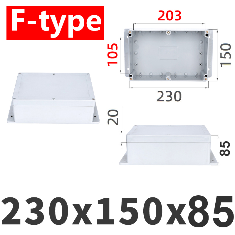 Ip67 waterproof enclosures, plastic boxes, electronic project boxes, outdoor instruments, electrical project boxes, junction boxes with earpieces: Blue