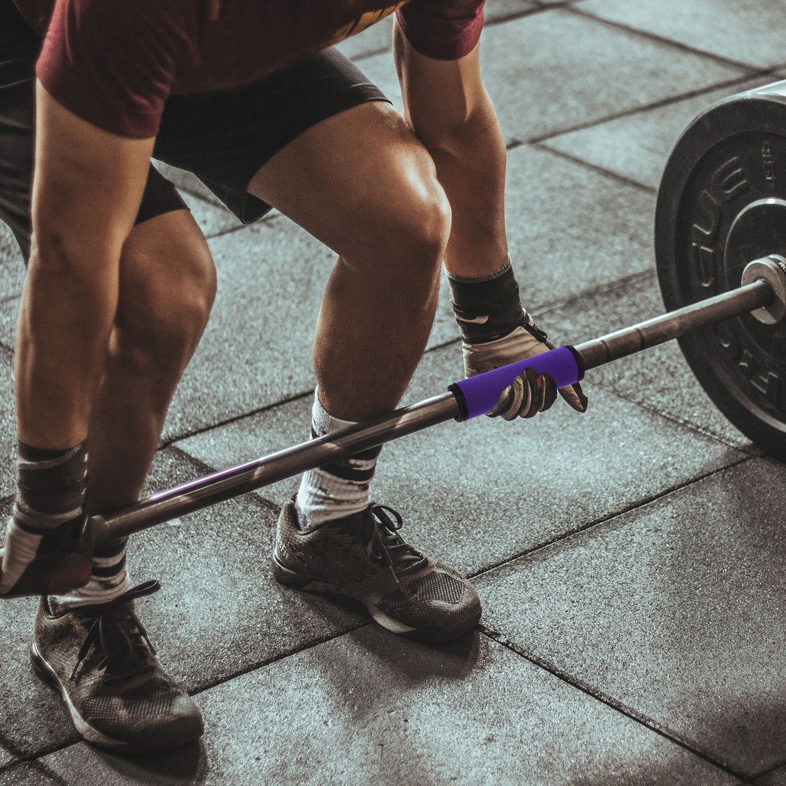 2 st horisontella skivstångsskydd höftstötskydd horisontell stång halkfria greppskydd bärbart skivstångsskydd tyngdlyftningsutrustning gym
