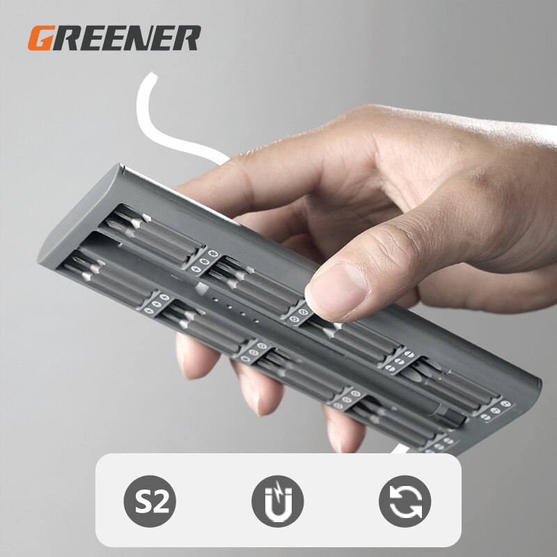 GREENER 63 In 1 Screwdriver Set Magnetic Screw Driver Kit Bits Recision Electric Xiaomi Iphone Computer Tri Wing Torx