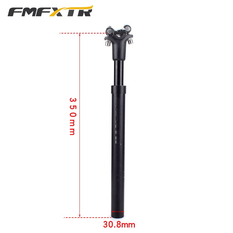 FMF-tija de sillín de bicicleta, suspensión, amortiguador de aleación de aluminio, 27,2/30,8/31,6x350mm: 30.8mm-Black