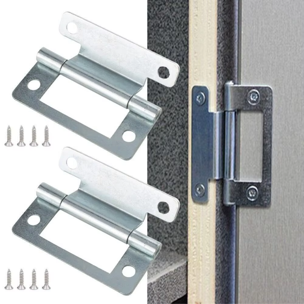 2 unids/set bisagras de puerta de habitación plegadas puerta de armario creativa Camper Van autocaravana caravanes bisagras de puerta de resorte accesorios de muebles: Default Title