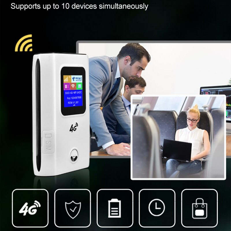 3G/4G Wifi Routeur Hotspot CAT4 LTE 150mbps 6000mah Batterie Externe Réseau Haut Débit Mobile De Voyage Wi-Fi Avec Emplacement Pour Carte Sim