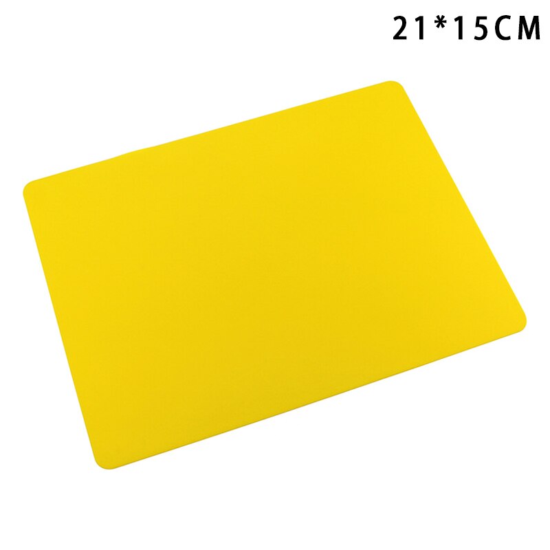 Write Pads Soft silicone Writing Pad Non-Slip Solid Color Writing Mat School Supplies KQS8: Yellow