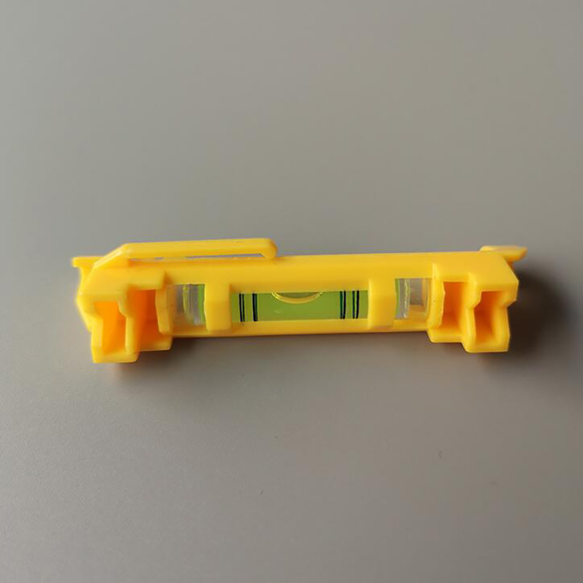 Yellow Hanging Level Pen Horizontal Bubble Measuring Level Gadget Portable Acrylic Bubble Spirit Level with Plastic Shell