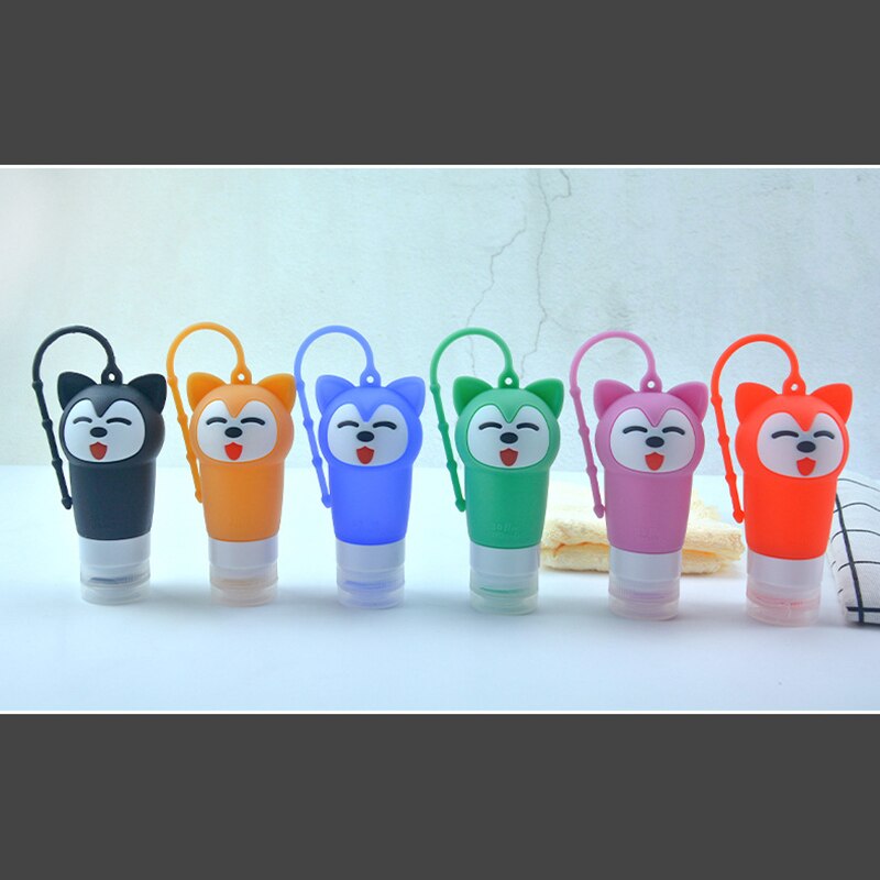 1 Cartoon Dispensing Bottle Travel Silicone Bottle Shampoo Bottle Shower Gel Small Lotion Cosmetic Bottle Plastic Eco-friendly