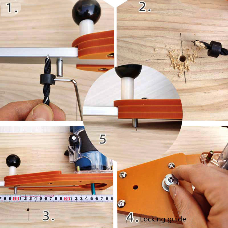 Circle Cutting Jig For Makita Electric Hand Trimmer Wood Router Milling Circle Slotting Trimming Machine Woodworking Tools