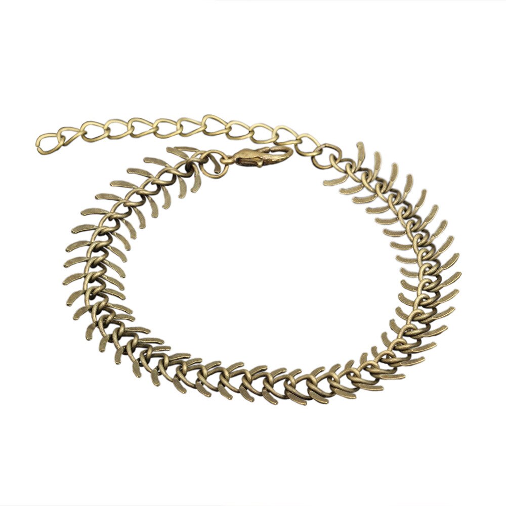 Doreenbeads fischgrätenarmband für herren, accessoires, antikbronzefarbene gliederkette, dornenarmband, schmuckanhänger, ,1 pc stück