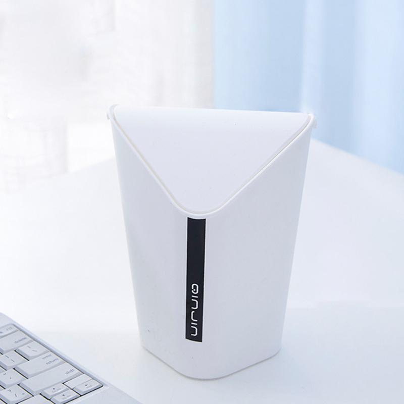 Mini Waste Bin Plastic Desktop Garbage Basket Home Office Dustbin