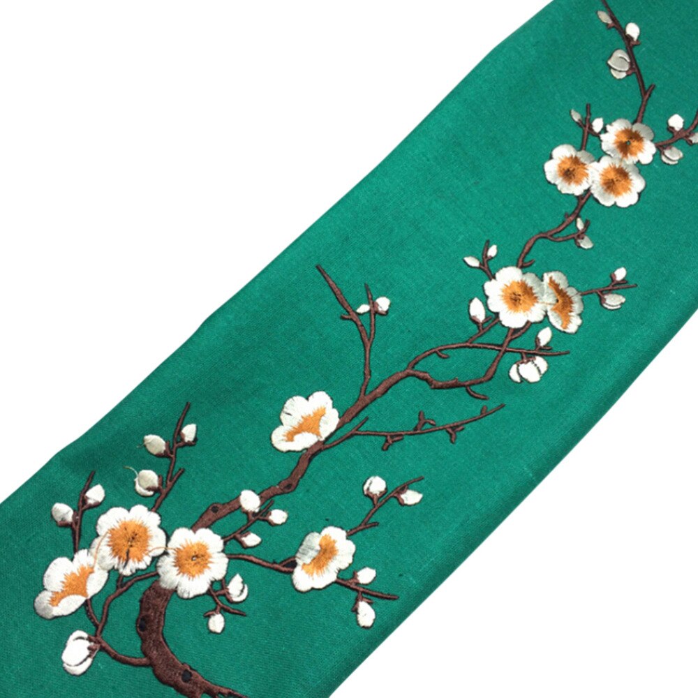 Plommonblom blomma applikation kläder broderi lapp tyg klistermärke stryk på sy på lapp hantverk sömnad reparation broderad