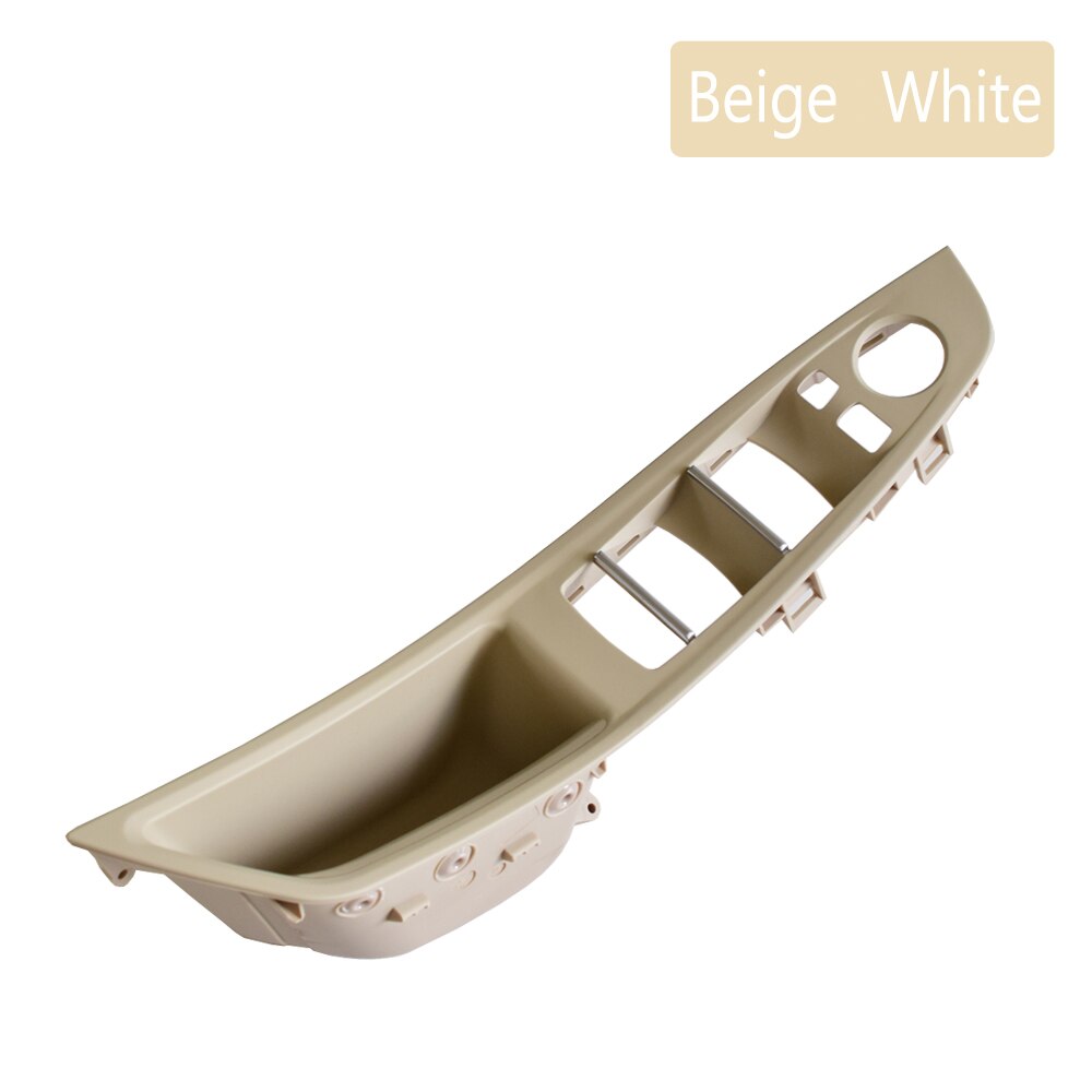 For Bmw 5 Series F10 F11 F18 Door Inner Handle Left Front Door Interior Door Panel Driver'S Seat Button Switch Frame Storage: Beige-White-Panel