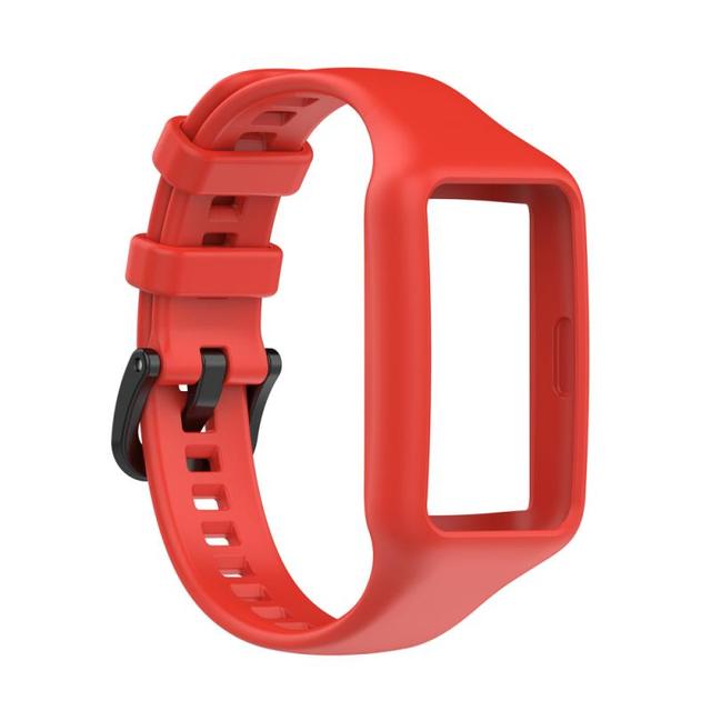 Til huawei honor band 6 pro silikone sportsremme smart urrem til honor band 6 armbånd tilbehør til huawei band 6 rem: 4 røde