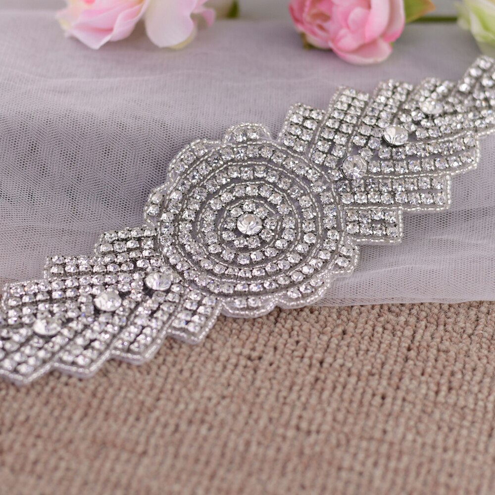 ZMS23 Wedding Dress Ivory Bride's Accessories Belt Bridemaid Brides Dresses Glitter Bridal Diamond Sash Women's Belts