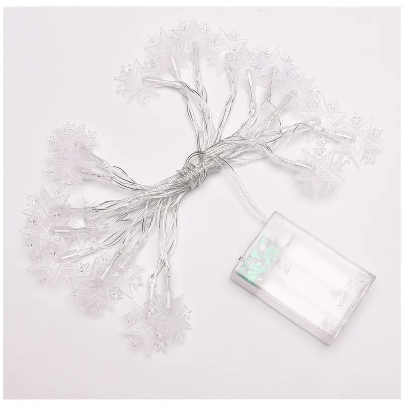 Kerst Sneeuwvlok LED Lichtslinger Garland Kerst Decoratie Feest Thuis Kerst Kerstman 2023 Gelukkig Nieuwjaar