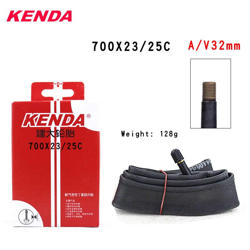 Kenda Road Fiets Binnenband 700C 700*23 25C Uitgebreide Amerikaanse Ventiel Franse Valve Fietsband Accessoires: 700X23-25 AV32MM