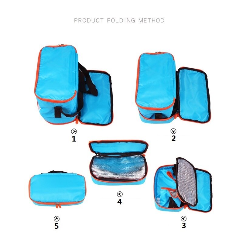 Sac thermique pliable Double couche, étanche, glacière de plage, bouteille de Camping, Pack de glace, petits sacs thermo-isolés