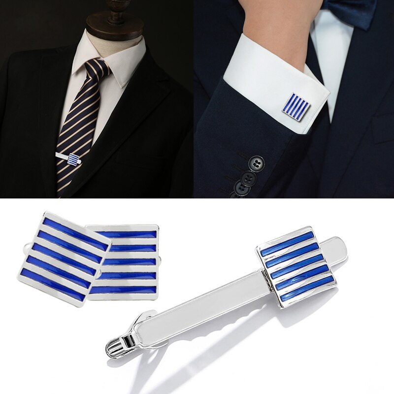 Business Tie Clip Men's Wedding Shirt Tie Pin Accessories Business Tie Pin Clasp Necktie All-Match Cufflinks