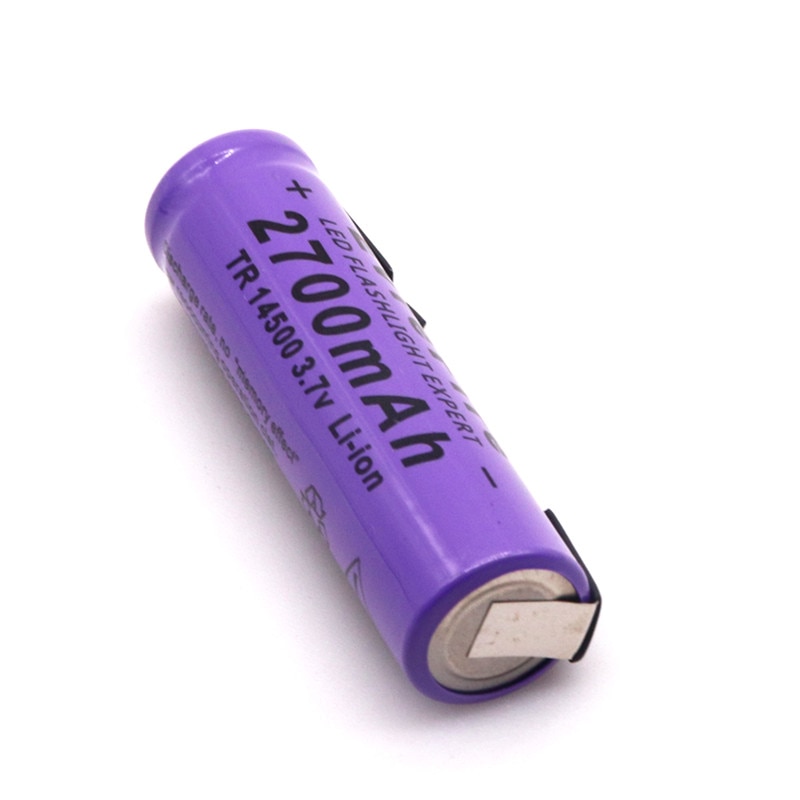 14500 litiumakkua litiumakku ladattavat akut hitsaus nikkelilevyakut 3.7v 2700 mah taskulampulle