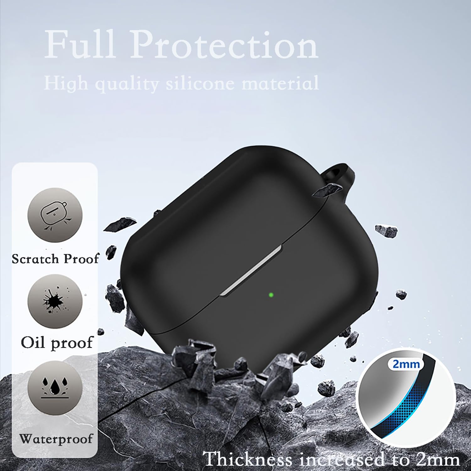 Voor Samsung Galaxy Buds 3 Case & Galaxy Buds 3 Pro Case Zachte siliconen beschermhoes voor Galaxy Buds 3 Accessoires met Lanyard