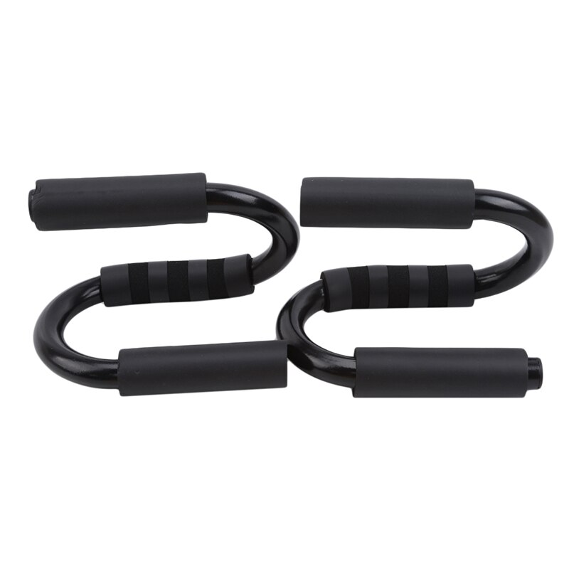 Soporte Push Up con forma de S, soporte Push-Ups, herramienta de barra para gimnasio en casa, equipo de entrenamiento de pecho, entrenamiento de ejercicio: Default Title